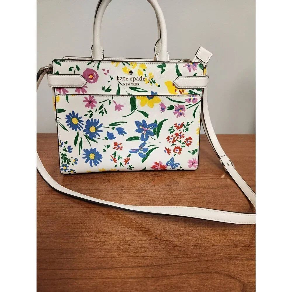 NWOT Kate Spade Staci Garden Bouquet Floral Satchel Crossbody (PF)